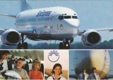 Airline issue postcard - Sun Express Boeing 737 Crew Stewardess