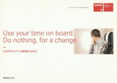 Airline issue postcard - Swiss advertisement