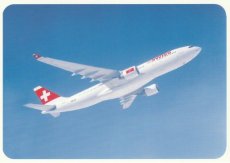 Airline issue postcard - Swiss Airbus A330-200