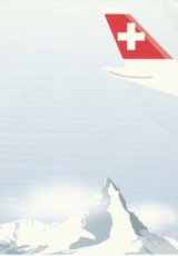 Airline issue postcard - Swiss - Airbus tail