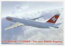 Airline issue postcard - Swiss Boeing 777-300 Airline issue postcard - Swiss Boeing 777-300