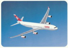 Airline issue postcard - Swiss International A340 Airline issue postcard - Swiss International Air Lines Airbus A340-300