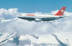 Airline issue postcard - Swissair Airbus A310-300