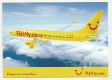 Airline issue postcard - TUIfly Boeing 737-800 D-ATUA