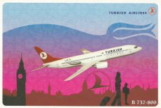 Airline issue postcard - Turkish Airlines B737-800 Airline issue postcard - Turkish Airlines Boeing B737-800