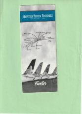 Frontier Airlines Timetable Effective June 7, 1996 Frontier Airlines Timetable Effective June 7, 1996