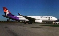 Hawaiian Airlines Airbus A330-200 N375HA postcard Hawaiian Airlines Airbus A330-200 N375HA @ Los Angeles 2016 - postcard