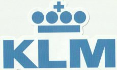 KLM Royal Dutch Airlines sticker - appr. 10,5cm x 5,5cm