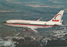 Airline issue postcard - RAM Royal Air Maroc Boeing 737-200
