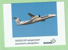Qazaq Air Dash DHC-8 Q400 - postcard Qazaq Air Dash DHC-8 Q400 - postcard