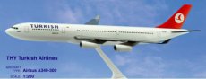 Turkish Airlines Airbus A340-300 1/200 scale desk model