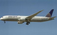 United Airlines Boeing 787-9 N38950 @ Los Angeles postcard