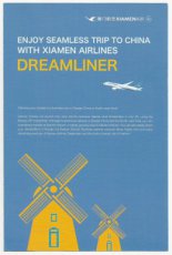 Xiamen Airlines brochure - Amsterdam Boeing 787 Skyteam